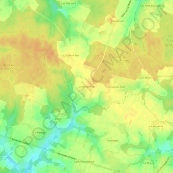 Carte topographique La Madeleine, altitude, relief