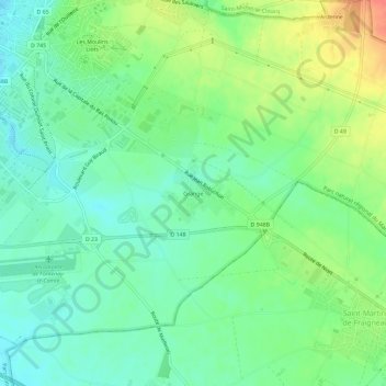 Carte topographique Grange, altitude, relief