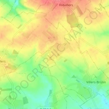 Carte topographique Guestreville, altitude, relief