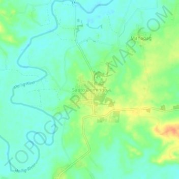 Carte topographique Santo Domingo, altitude, relief