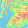 Carte topographique Ayrshire, altitude, relief