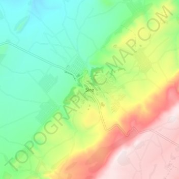 Carte topographique Sire, altitude, relief