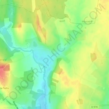Carte topographique Le Creuzet d'En Bas, altitude, relief