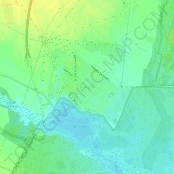 Carte topographique El Rocío, altitude, relief