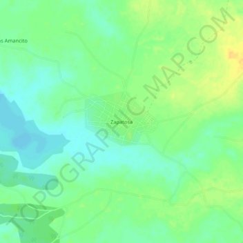 Carte topographique Zapatosa, altitude, relief