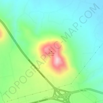 Carte topographique Cerro el Conejo, altitude, relief