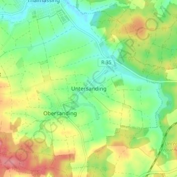 Carte topographique Untersanding, altitude, relief