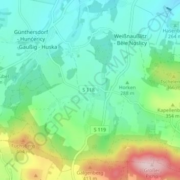Carte topographique Diehmen, altitude, relief