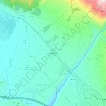 Carte topographique Marchena, altitude, relief
