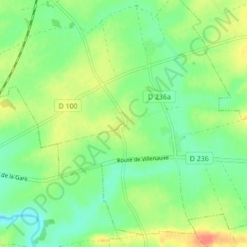 Carte topographique Chennetron, altitude, relief