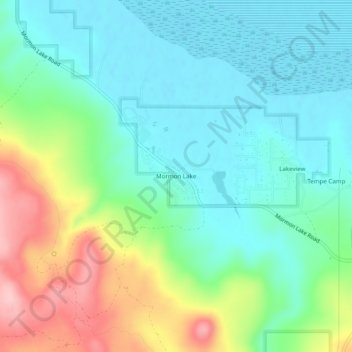 Carte topographique Mormon Lake, altitude, relief