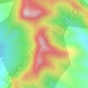 Carte topographique La Peñuela, altitude, relief