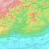 Carte topographique East Kameng, altitude, relief