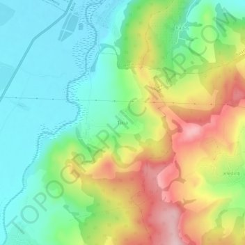 Carte topographique Totia, altitude, relief