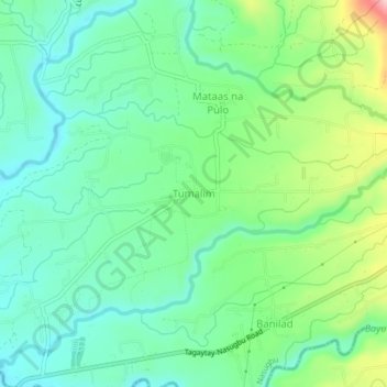 Carte topographique Tumalim, altitude, relief
