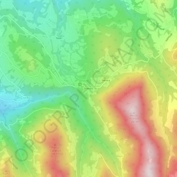 Carte topographique Pranolz, altitude, relief