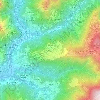 Carte topographique Somendenna, altitude, relief