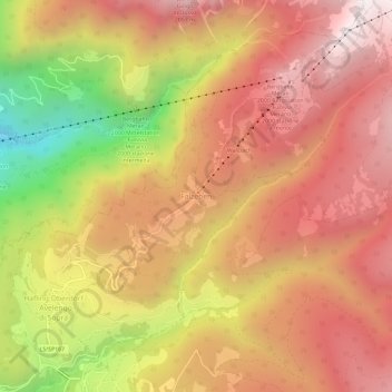 Carte topographique Falzeben, altitude, relief