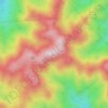 Carte topographique Mount Pirongia, altitude, relief