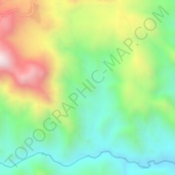 Carte topographique Shonke, altitude, relief