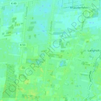 Carte topographique Hahnentange, altitude, relief