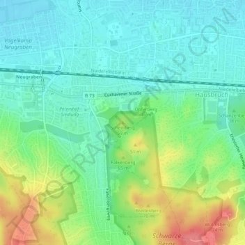 Carte topographique Scheinberg, altitude, relief