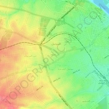 Carte topographique Hayy as Sikkak, altitude, relief