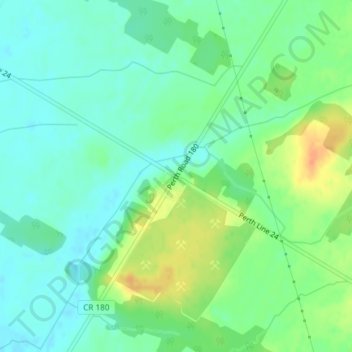 Carte topographique Staffa, altitude, relief