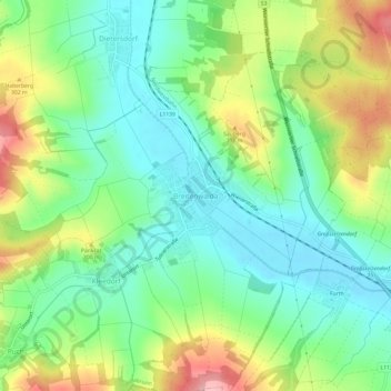 Carte topographique Breitenwaida, altitude, relief