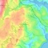 Carte topographique Budock Water, altitude, relief