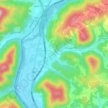 Carte topographique Friesach, altitude, relief