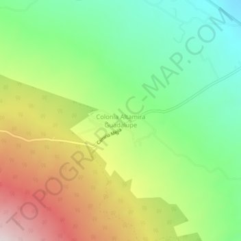 Carte topographique Colonia Altamira Guadalupe, altitude, relief