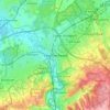 Carte topographique Leatherhead, altitude, relief