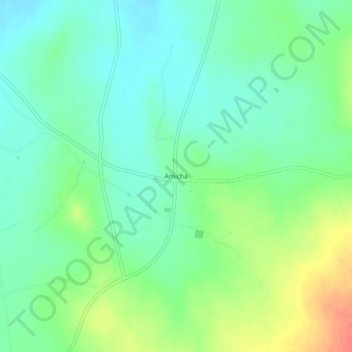 Carte topographique Amicha, altitude, relief