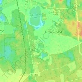 Carte topographique Mönningfeld, altitude, relief