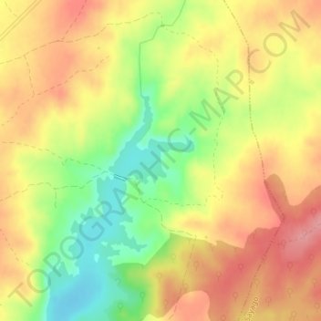 Carte topographique Plaza la Reina, altitude, relief