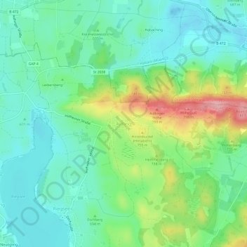 Carte topographique Aidling, altitude, relief