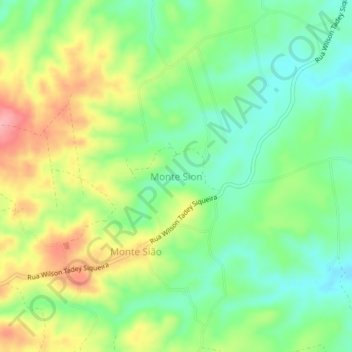 Carte topographique Monte Sion, altitude, relief