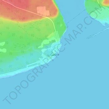 Carte topographique Gallix, altitude, relief