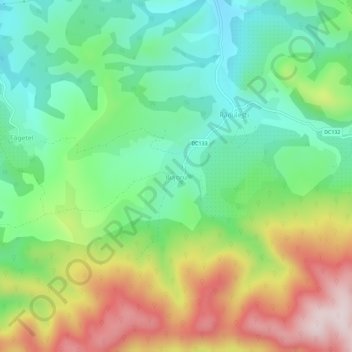 Carte topographique Bujoru, altitude, relief