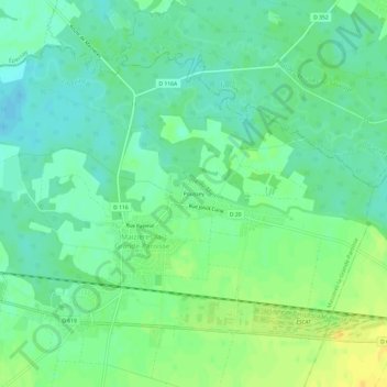 Carte topographique Poussey, altitude, relief