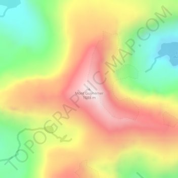 Carte topographique Mont Guynemer, altitude, relief