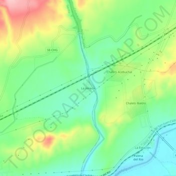 Carte topographique La Vereda, altitude, relief
