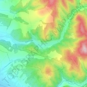 Carte topographique Akllap, altitude, relief