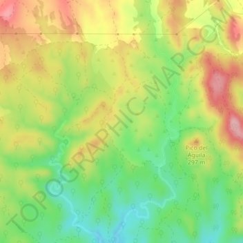 Carte topographique La Corte, altitude, relief