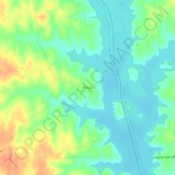 Carte topographique Piaus, altitude, relief