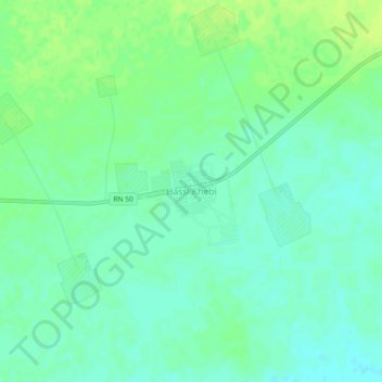 Carte topographique Hassi Khebi, altitude, relief