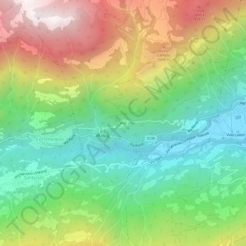 Carte topographique Vico, altitude, relief