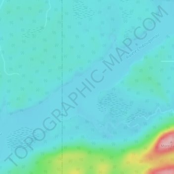 Carte topographique Lac Gwillim, altitude, relief