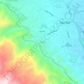 Carte topographique Linko, altitude, relief